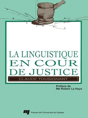 cover image of La linguistique en cour de justice